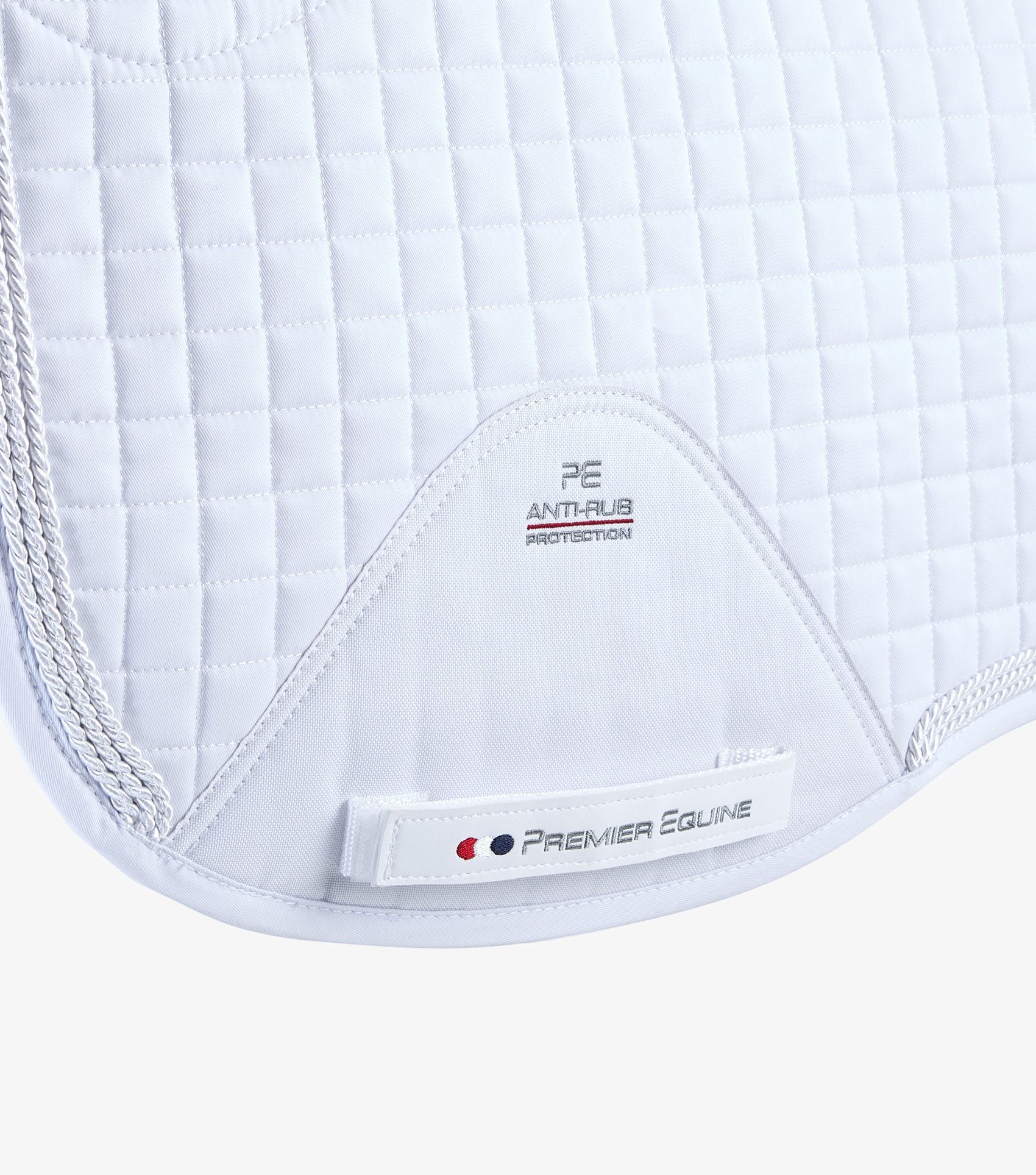 Description:Close Contact Merino Wool European Saddle Pad - Dressage Square_Colour:White/Natural Wool_Position:3