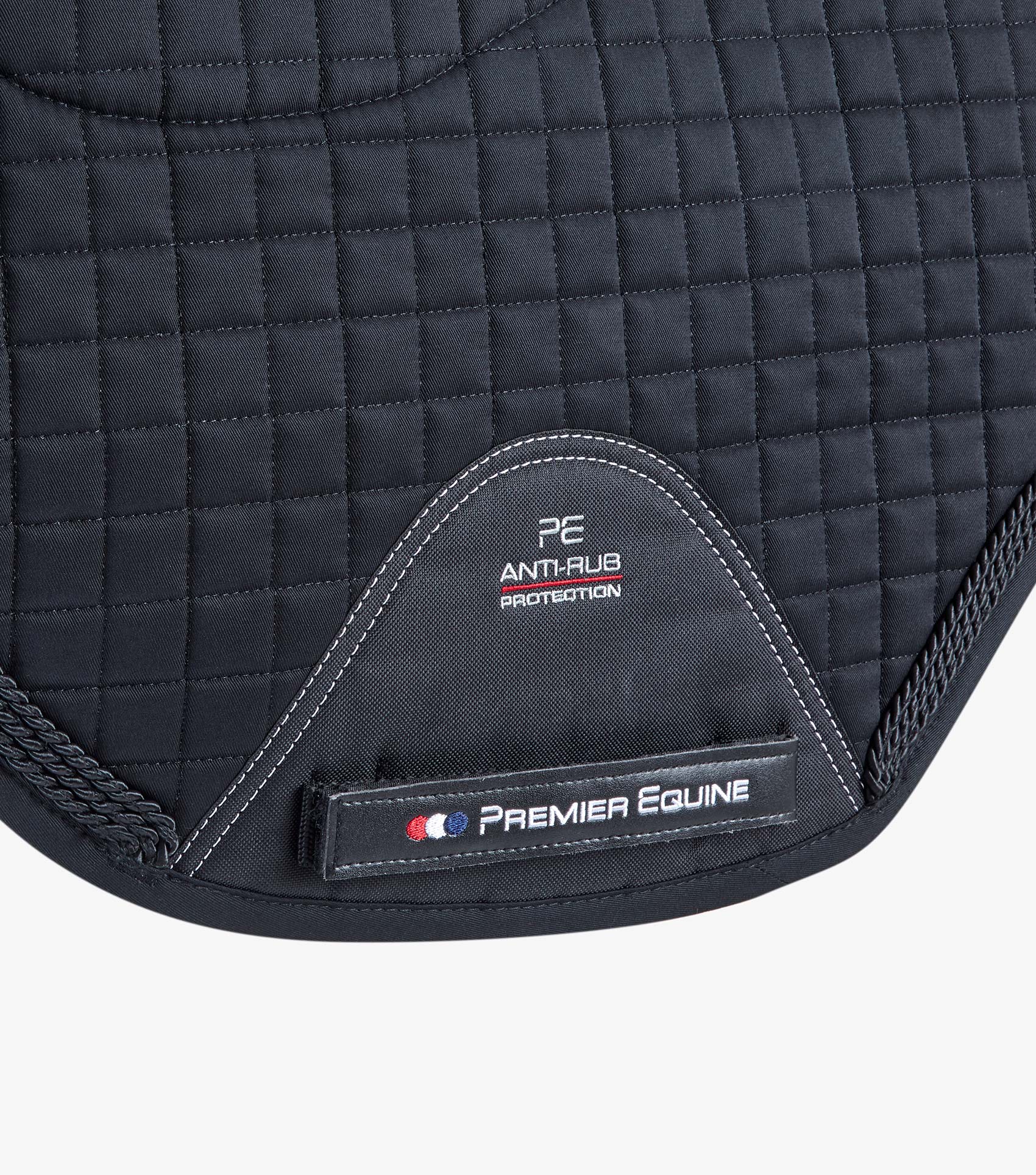 Description:Close Contact Merino Wool European Saddle Pad - GP/Jump Square_Colour:Black/Black Wool_Position:3