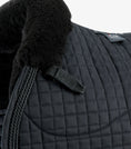 Load image into Gallery viewer, Description:Close Contact Merino Wool European Saddle Pad - GP/Jump Square_Colour:Black/Black Wool_Position:4

