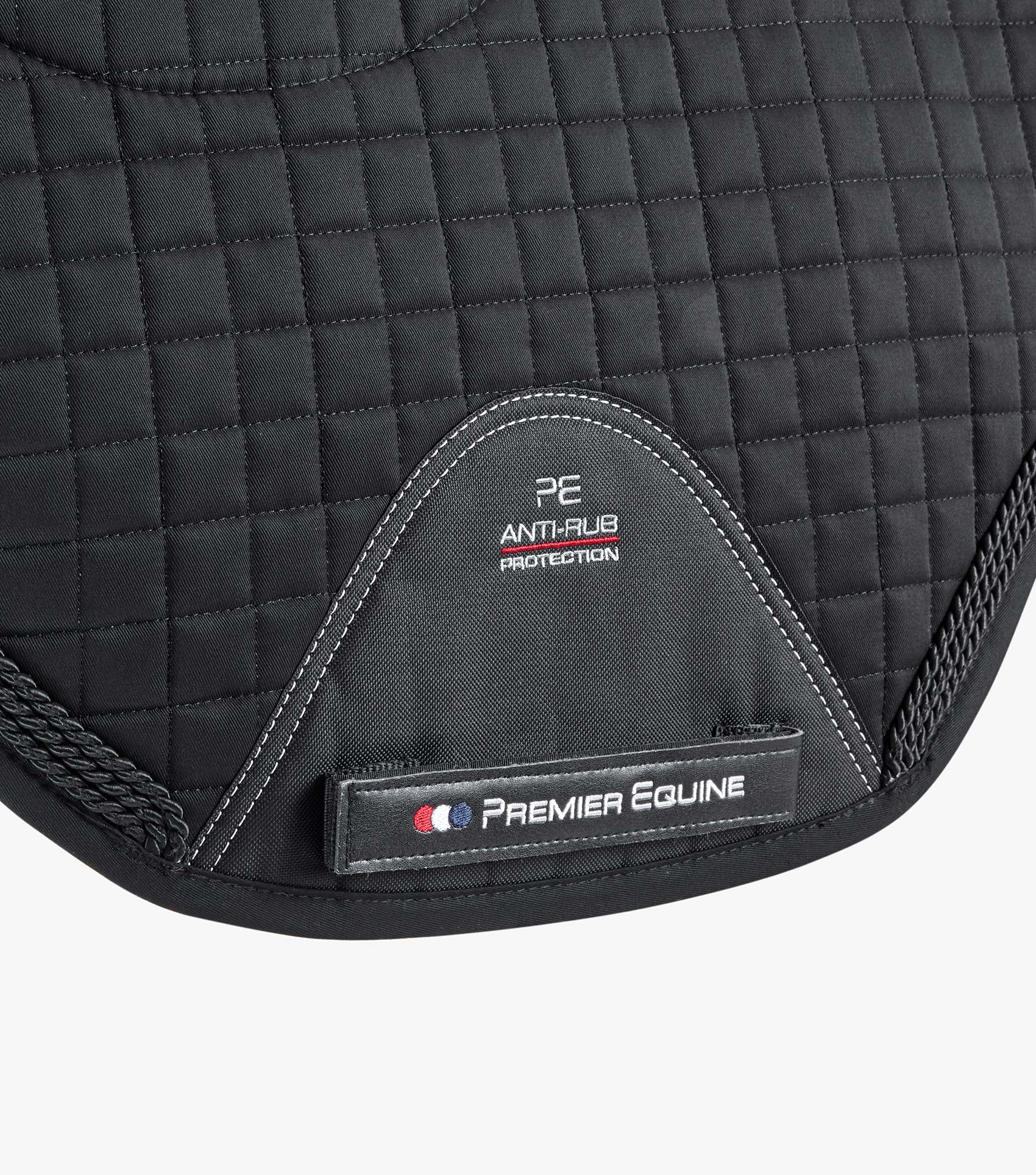 Description:Close Contact Merino Wool European Saddle Pad - GP/Jump Square_Colour:Black/Natural Wool_Position:3