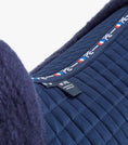 Load image into Gallery viewer, Description:Close Contact Merino Wool European Saddle Pad - GP/Jump Square_Colour:Navy/Navy Wool_Position:2
