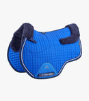 Description:Close Contact Merino Wool European Saddle Pad - GP/Jump Square_Colour:Royal Blue/Navy Wool_Position:1