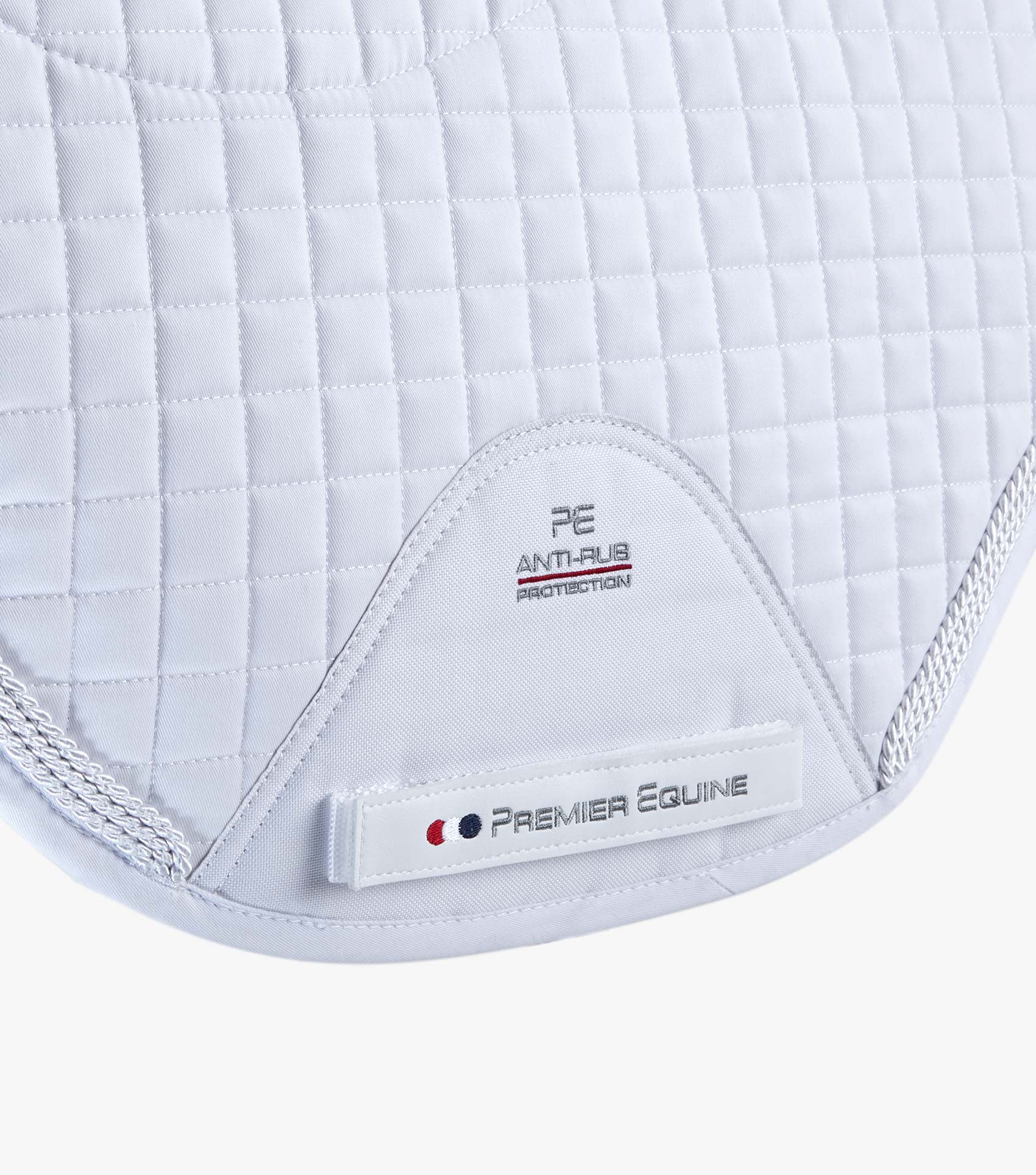 Description:Close Contact Merino Wool European Saddle Pad - GP/Jump Square_Colour:White/Natural Wool_Position:3