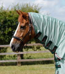 Description:Combo Mesh Air Fly Rug with Surcingles_Color:Mint Green_Position:2