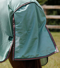 Description:Combo Mesh Air Fly Rug with Surcingles_Color:Mint Green_Position:6