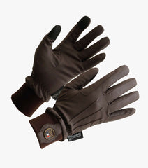 Description:Dajour Waterproof Riding Gloves_Color:Brown_Position:1