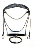 Load image into Gallery viewer, Finesse Cayenne Plane Single Bridle Black/White - Lacquer - Silver
