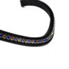 Bridle2fit Browband with Blue and Gold Stones