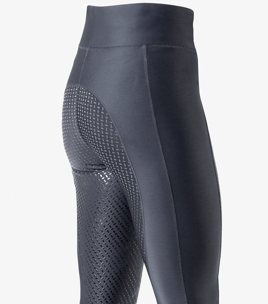 Description:Hattina Ladies Full Seat Gel Riding Tights_Color:Anthracite_Position:1