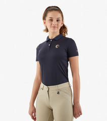 Description:Kids Unisex Riding Polo Shirt_Color:Navy_Position:1