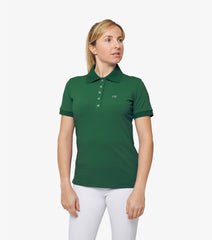 Description:Ladies Technical Riding Polo Shirt_Color:Green_Position:1