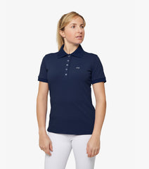 Description:Ladies Technical Riding Polo Shirt_Color:Navy_Position:1