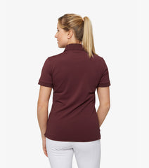 Description:Ladies Technical Riding Polo Shirt_Color:Wine_Position:2