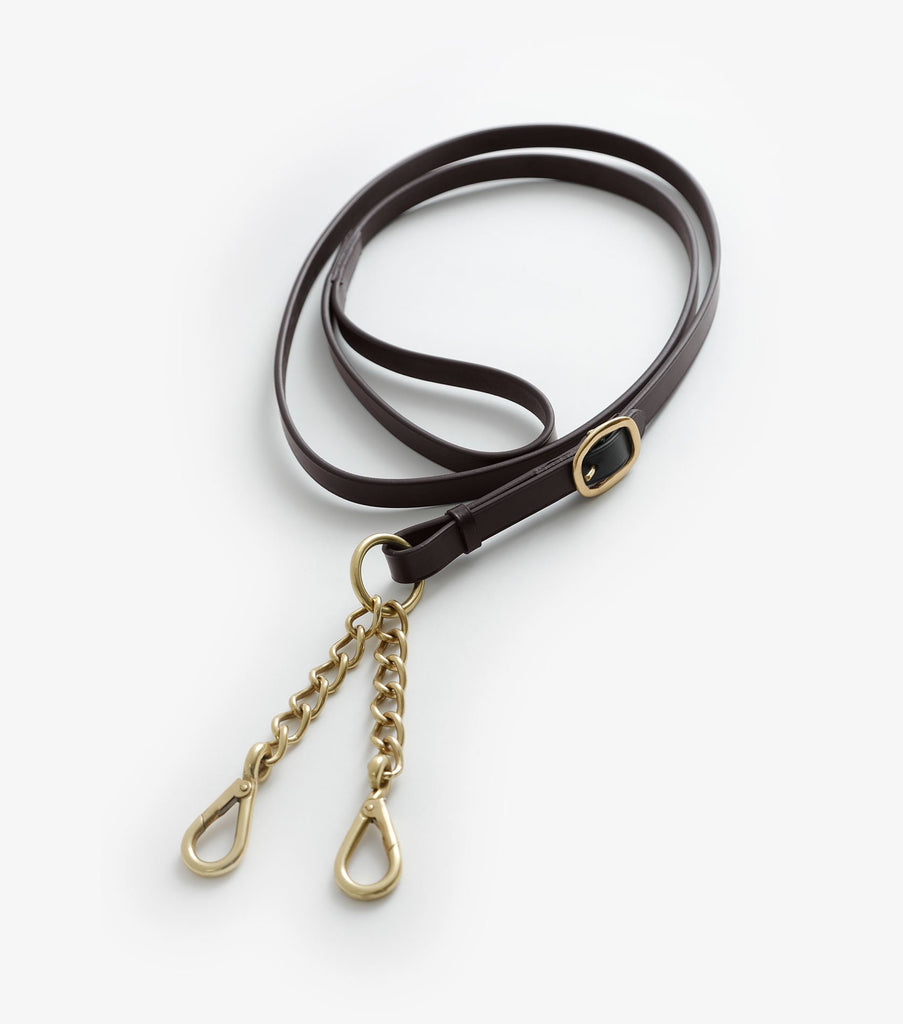 Leather Lead Rein with Chain Coupling – Horse By Horse