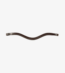 Description:Liscio Plain Shaped Leather Browband_Color:Brown_Position:1