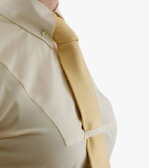 Description:Luciana Ladies Short Sleeve Tie Shirt_Color:Vanilla_Position:3