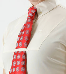 Description:Luciana Ladies Short Sleeve Tie Shirt_Color:Vanilla_Position:4