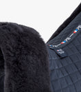 Load image into Gallery viewer, Description:Close Contact Merino Wool European Saddle Pad - GP/Jump Square_Colour:Black/Black Wool_Position:2
