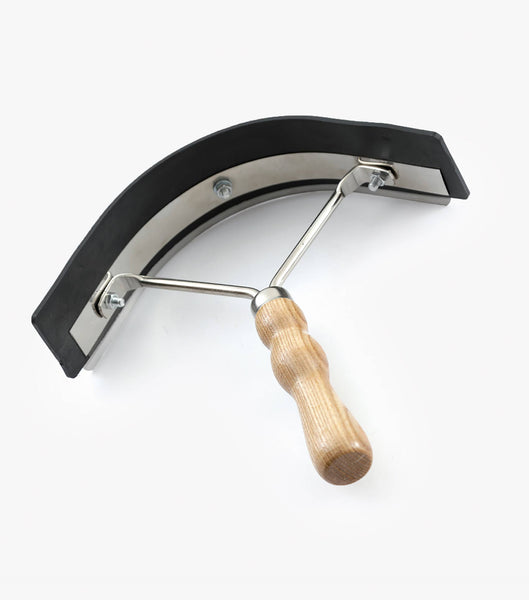 Description:Metal Sweat Scraper with Wooden Handle