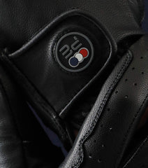 Description:Mizar Ladies Leather Riding Gloves_Color:Black_Position:2
