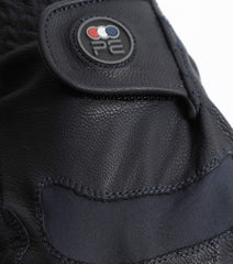 Description:Mizar Ladies Leather Riding Gloves_Color:Navy_Position:2