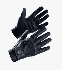 Description:Mizar Ladies Leather Riding Gloves_Color:Navy_Position:1