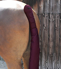 Description:Padded Horse Tail Guard with Tail Bag_Color:Burgundy