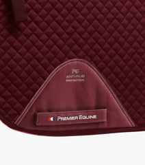 Description:Plain Cotton Saddle Pad - Dressage Square_Colour:Burgundy_Position:3