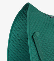 Description:Plain Cotton Saddle Pad - Dressage Square_Colour:Green_Position:2
