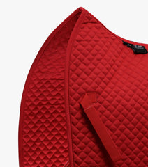 Description:Plain Cotton Saddle Pad - Dressage Square_Colour:Red_Position:2