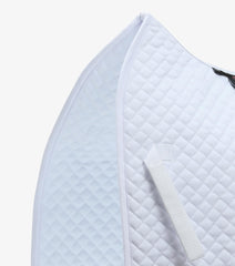Description:Plain Cotton Saddle Pad - Dressage Square_Colour:White_Position:2