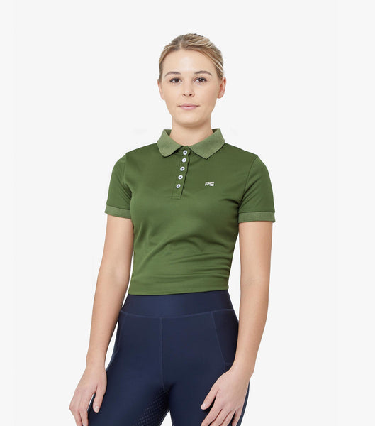 Description:Pro Polo Ladies Technical Riding Shirt_Color:Green_Position:1