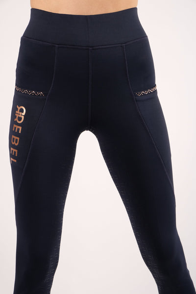 Rebel Rosegold Pull-On - Navy, Fullgrip
