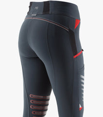 Description:Rexa Ladies Gel Knee Pull On Riding Tights_Color:Anthracite Grey_Position:1