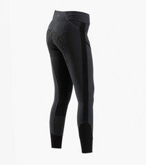 Description:Ronia Ladies Gel Pull On Riding Tights_Color:Charcoal_Position:3