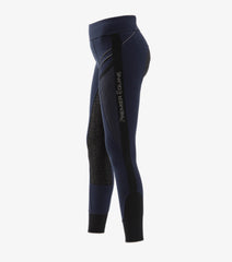 Description:Ronia Ladies Gel Pull On Riding Tights_Color:Navy_Position:2