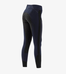 Description:Ronia Ladies Gel Pull On Riding Tights_Color:Navy_Position:3