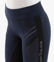 Description:Ronia Ladies Gel Pull On Riding Tights_Color:Navy_Position:4