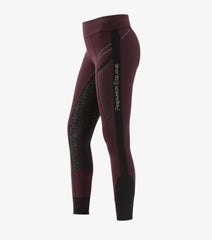 Description:Ronia Ladies Gel Pull On Riding Tights_Color:Wine_Position:2
