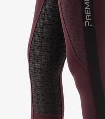 Description:Ronia Ladies Gel Pull On Riding Tights_Color:Wine_Position:5