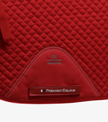 Description:Plain Cotton Saddle Pad - GP/Jump Square_Colour:Red_Position:3