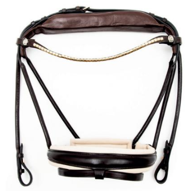 Finesse Cassidy Single Bridle Brown/Beige - Gold