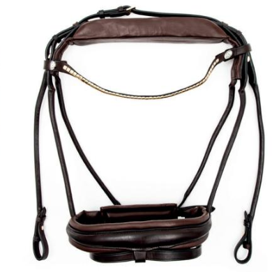 Finesse Cassidy Single Bridle Brown/Brown - Gold