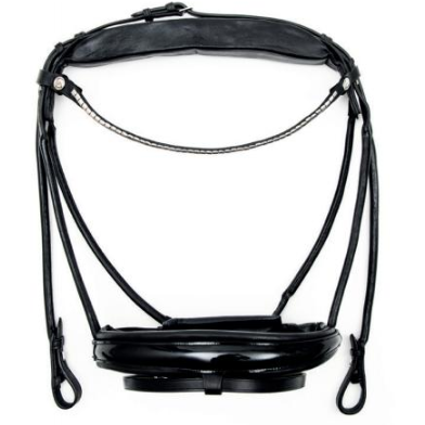 Finesse Cassidy Single Bridle Black/Black - Lacquer - Silver