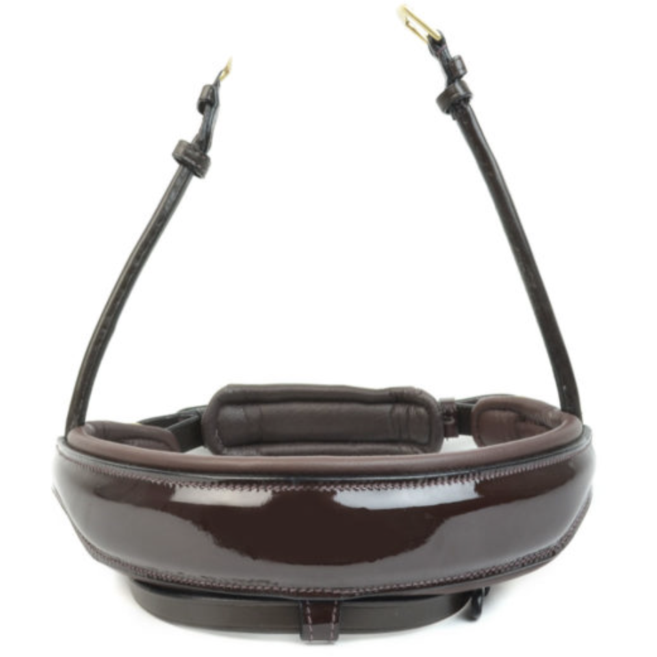 Bridle2Fit Custom Noseband S1 Havanna Patent