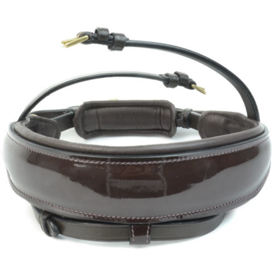 Bridle2Fit Custom Noseband S1 Havanna Patent