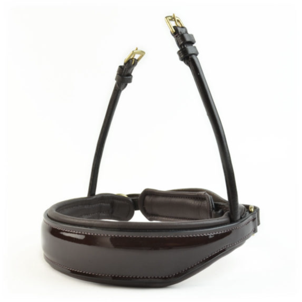 Bridle2Fit Custom Noseband S1 Havanna Patent