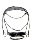 Load image into Gallery viewer, Finesse Cayenne Plane Single Bridle Black/Black Lacquer Silver
