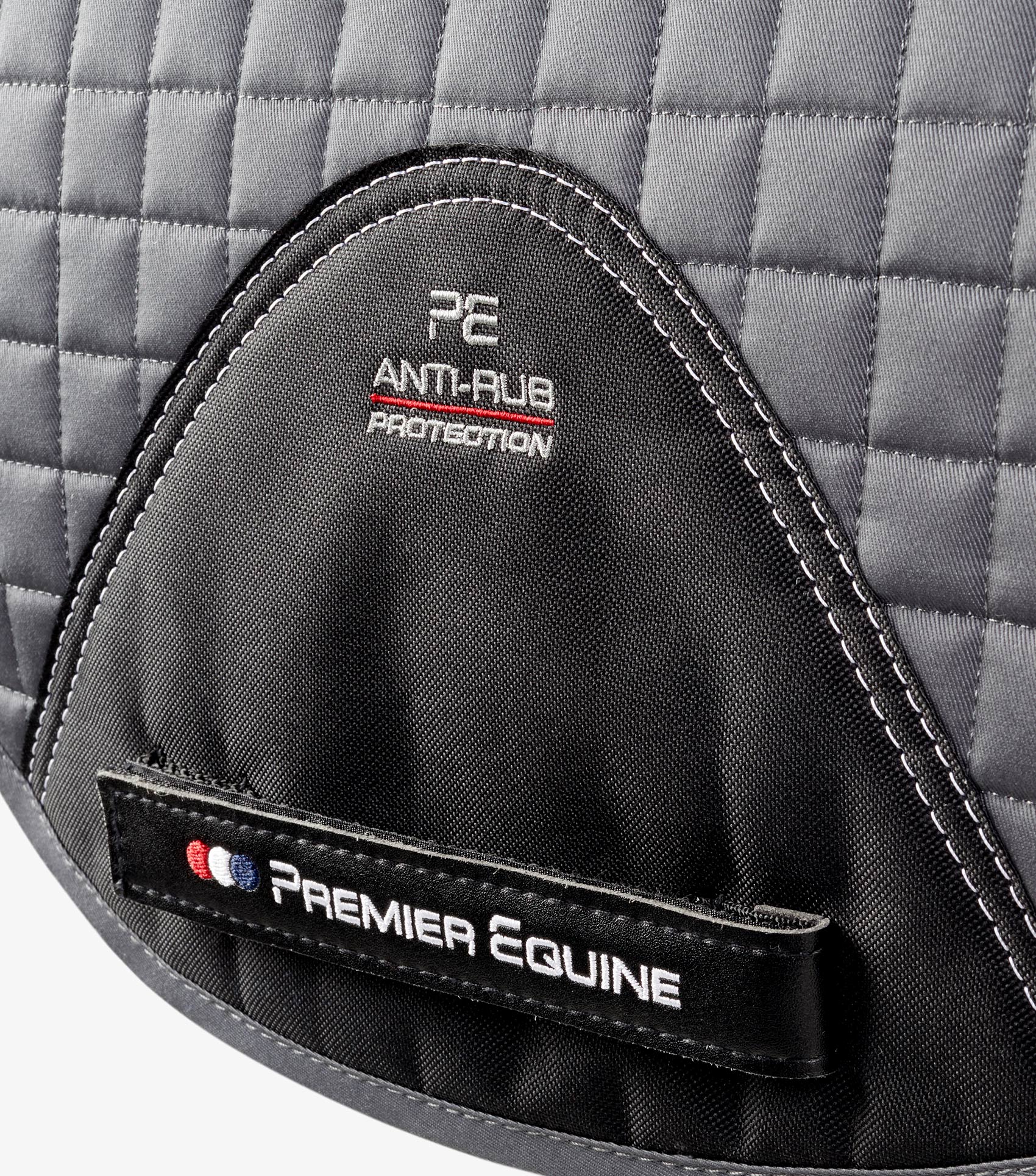 Description:Close Contact Tech Grip Pro Anti-Slip Saddle Pad - Dressage Square_Colour:Grey_Position:3