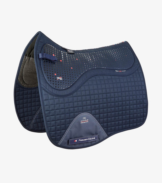 Description:Close Contact Tech Grip Pro Anti-Slip Saddle Pad - Dressage Square_Colour:Navy_Position:1